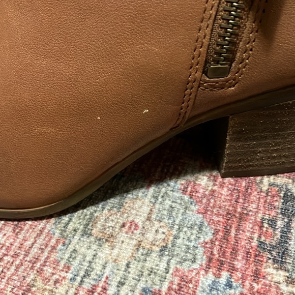 Frye Judith moto ankle boots booties cognac leather 8.5 brown - Picture 7 of 15